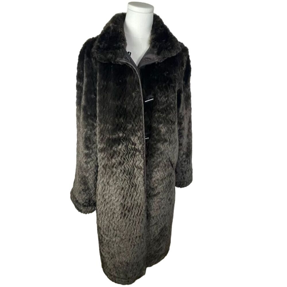 Ensign London oversized NWT reversible‎ faux fur and wind/water resistant S coat